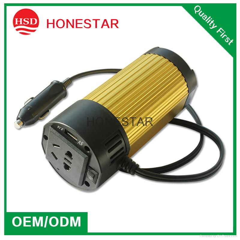 12V/24V to 110V/220V high power 150W car inverter with 2.1A USB port 4