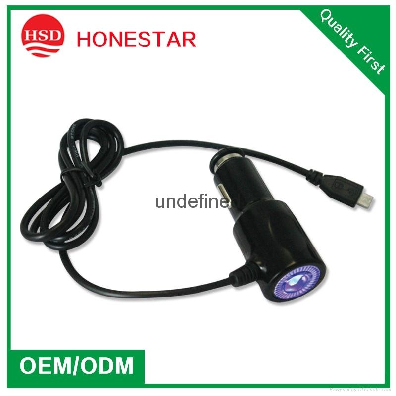 Best quality 5V 2.1A car charger with DC cable 3