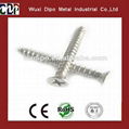 Din7981 Stainless Steel Flat Head Self Tapping Screw