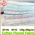 C100 20*10 40*42 150GSM 100% Cotton Printed Flannel Fabric For Baby 1