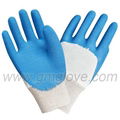 Blue Latex Dipped Safety Gloves Cotton