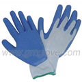 13G polyester  latex coated garden gloves  1