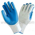 heavy duty blue rubber coated work gloves