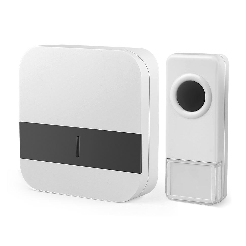 Forrinx portable Wireless DoorBell Chime Plug-in Push Button with LED Indicator 