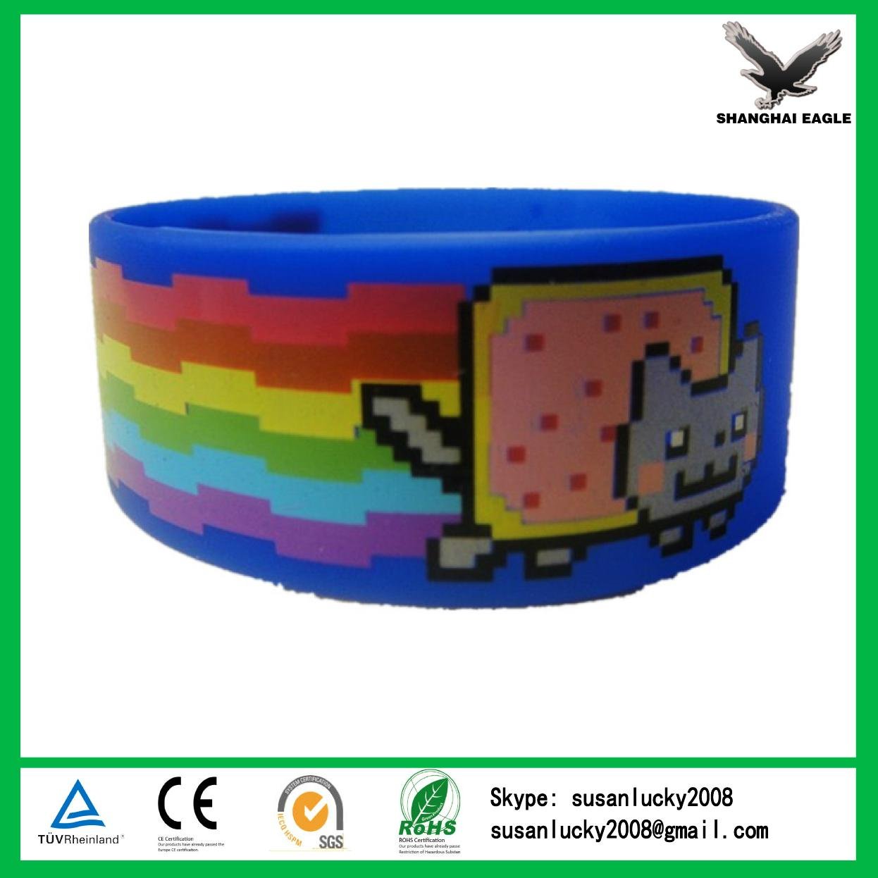 Cheap embossed debossed logo silicone wristband 2