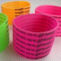 Logo printed silicone bracelet customized 5