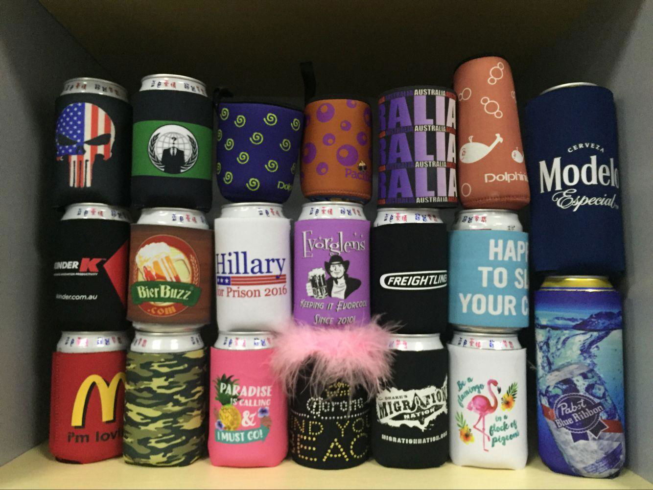 Custom logo neoprene can cooler koozie wholesale stubby holder 5