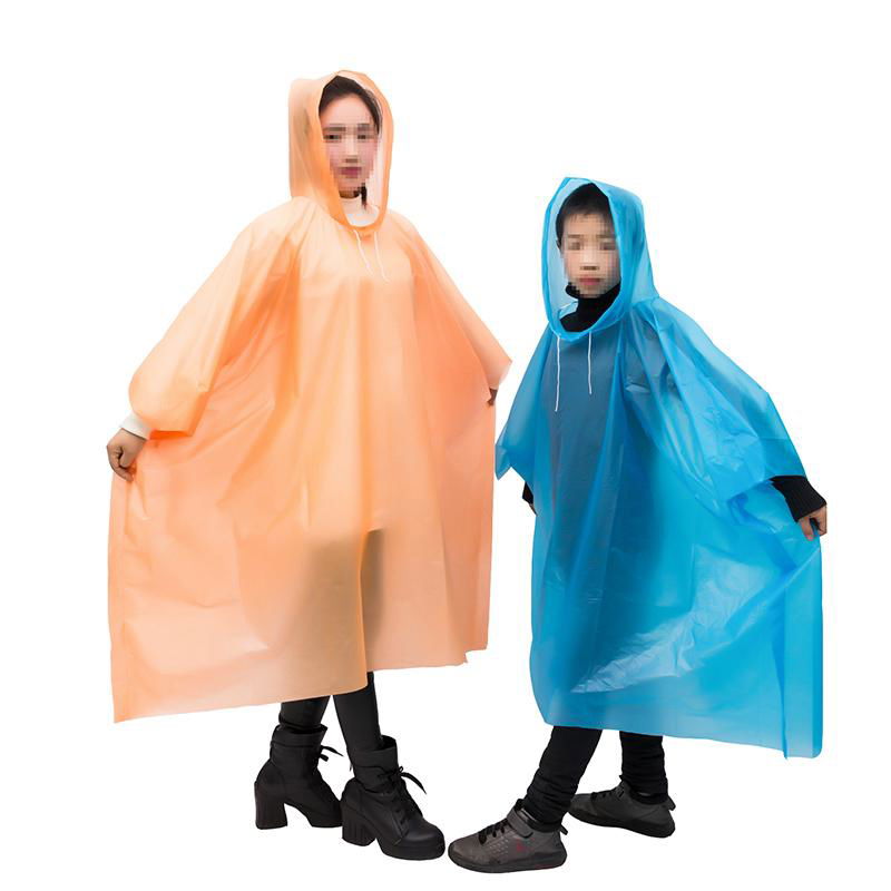 2021 New Promotional Logo Printed Disposable Rain Poncho