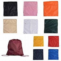 Nylon polyester drawstring backpack