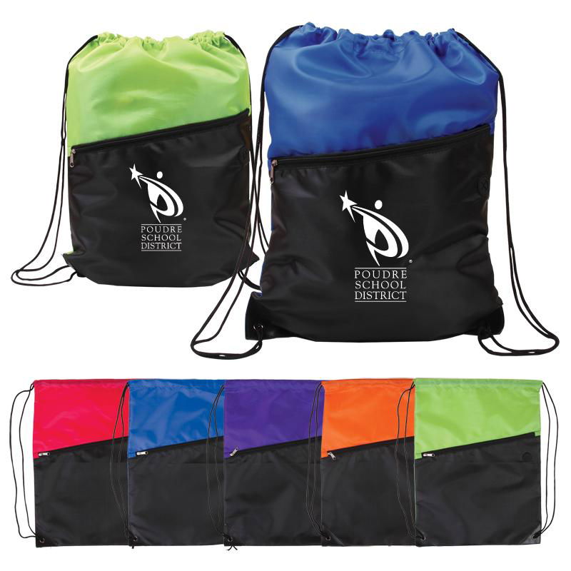 Nylon polyester drawstring backpack 3