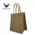 Eco Friendly Logo Customized Hemp Shopping Bag Burlap Beach Bag Hessian Jute Tot 3