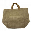 Eco Friendly Logo Customized Hemp Shopping Bag Burlap Beach Bag Hessian Jute Tot 4