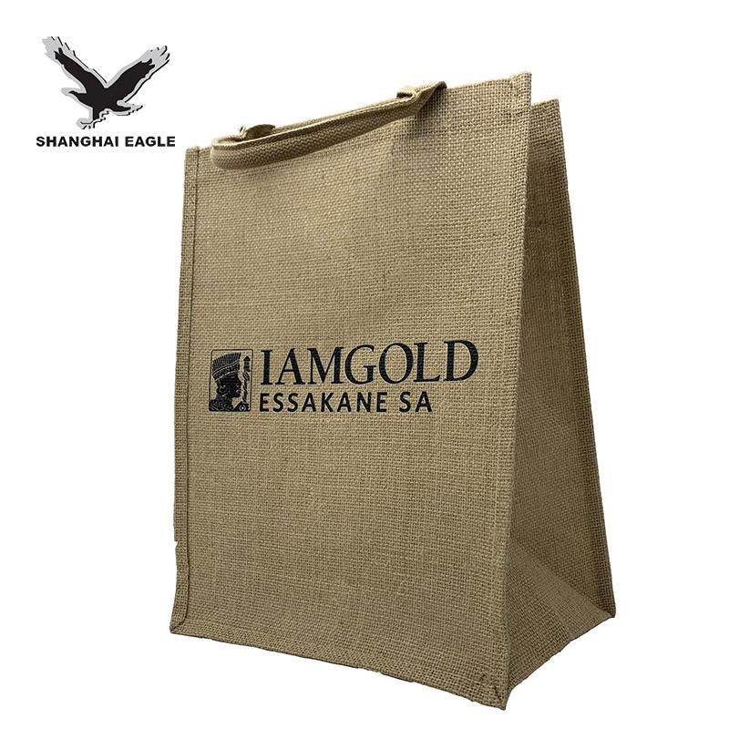 Eco Friendly Logo Customized Hemp Shopping Bag Burlap Beach Bag Hessian Jute Tot 5