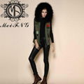 Stylish colorful real raccoon fur vest women fur vest 2