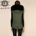 Stylish colorful real raccoon fur vest women fur vest 3