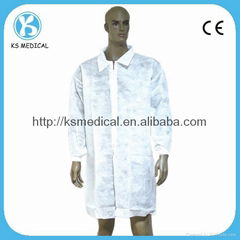Disposable white lab coat