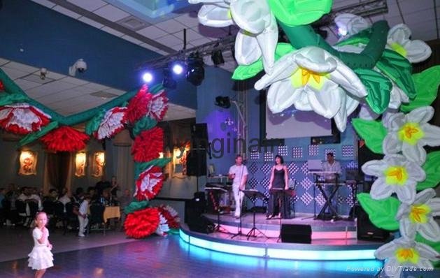 10m Inflatable Flower Chain for Stage and Event decoration 3