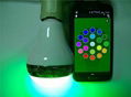 APP 15W Wireless Bluetooth Music Audio Speaker & Smart E27 RGB LED Light Bulb La 1