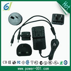 Convertible plug wall adapter charger 5V 2A micro USB power supply charger