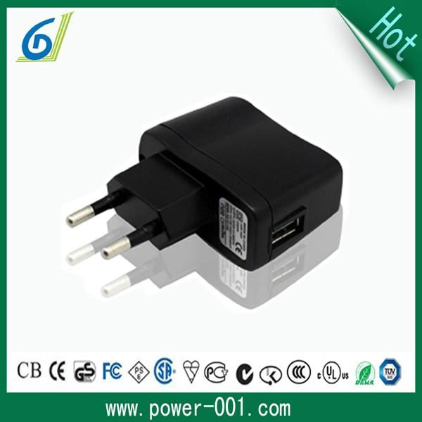 5V 2A EU UK plug single USB wall mount charger AC adapter 2