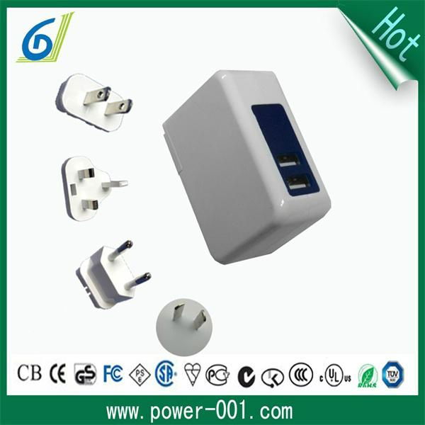 factory direct sale 15Watt 4 port wall power charger for ipad iphone samsung 4