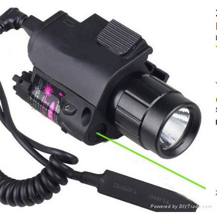  Green Dot Laser Sight W/ Cree Flash Light Combo for Pistol/ Gun 20mm Rail 