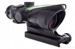 Real Fiber Acog 4x32 Rifle scope Green Optical Illumination Source Fiber scope