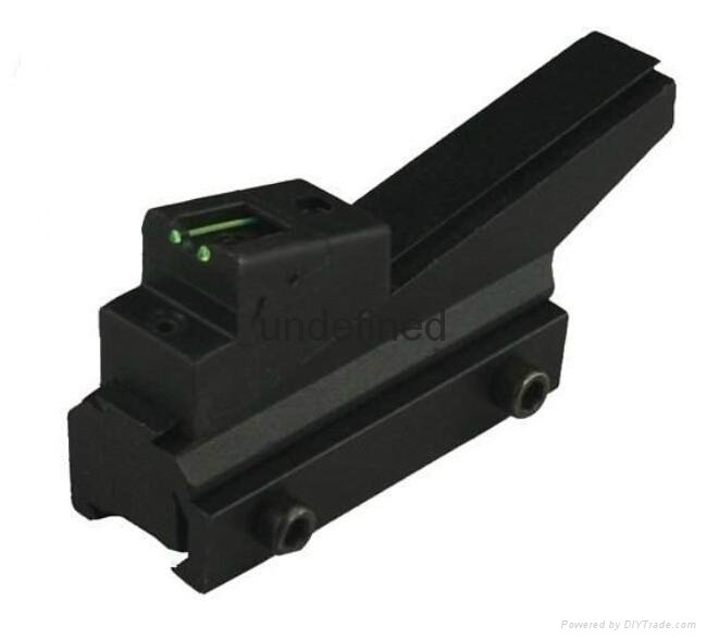 Adjustable GLOWING FIBER Optic FRONT/REAR Sight Tower for 3/8" 11mm dovetail 