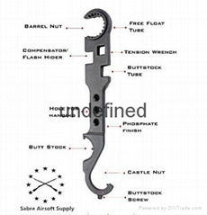 AR-15 Armorers tool for Removal and Installation of AR-15 Barrels