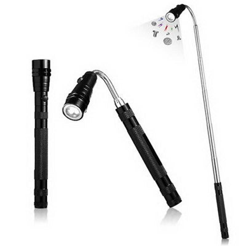 Telescopic flashlight Torch with strong Magnetic 3 led pick up torch 2