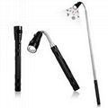 Telescopic flashlight Torch with strong Magnetic 3 led pick up torch