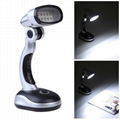  USB and Battery Powered 12 LED Desk Lamp book Light Head Adjustable 5