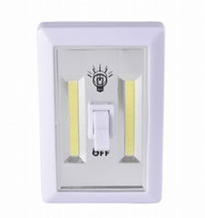 Battery powered SUper bright COB night light switch with magnetic wall lamp