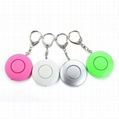 Mini Personal Alarm LED Security Flashlight with Key Chain 120db Security Alarm