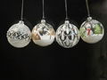 Coloured drawing or pattern glass Christmas balls (customizable) 5