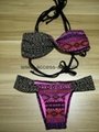 Hot Selling Ladies String Bikini Folded Bandeau Top with Adjustable Strings Fash