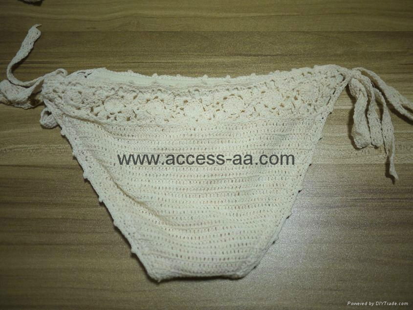 Hot Selling Ladies Bikini Hollow Out Design Flax Fabric of First Layer Fashion  4