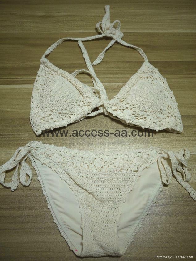 Hot Selling Ladies Bikini Hollow Out Design Flax Fabric of First Layer Fashion 