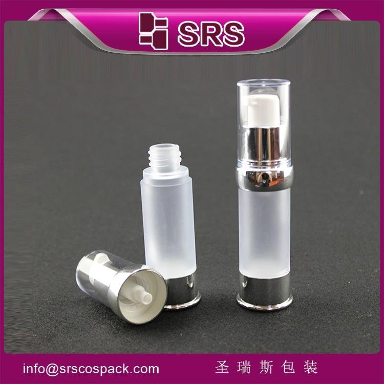 srs hot sale Empthy luxury cosmetic bottle packaging, plastic airless bottle,15m 3