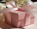 New Pink Candy Boxes With Pink Ribbon Wedding Party Baby Shower Favor Gift Boxes 5