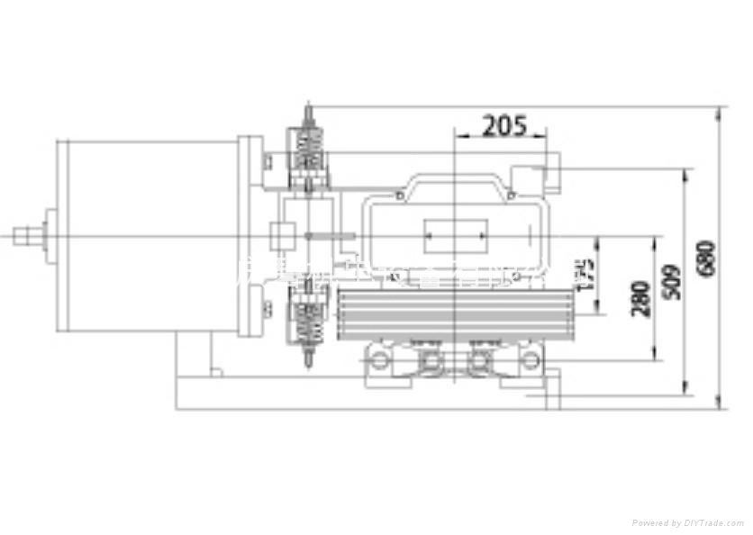 蝸輪蝸杆有齒輪電梯曳引機YJ200A變頻曳引機