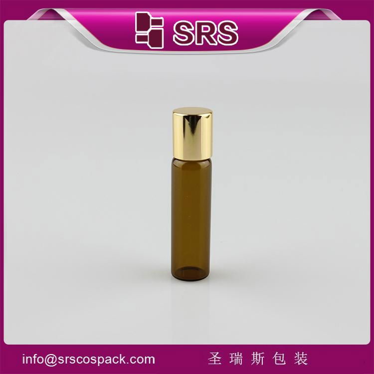 SRS promotion no leakage high quality glass 5ml roller bottles with glass ball 2