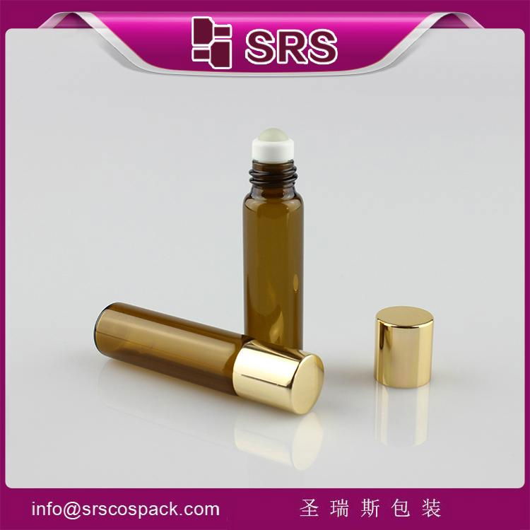 SRS promotion no leakage amber 5ml glass mini roller bottles for olive oil 4