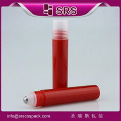 SRS plastic 20ml deodorant roll on bottle with PP ball