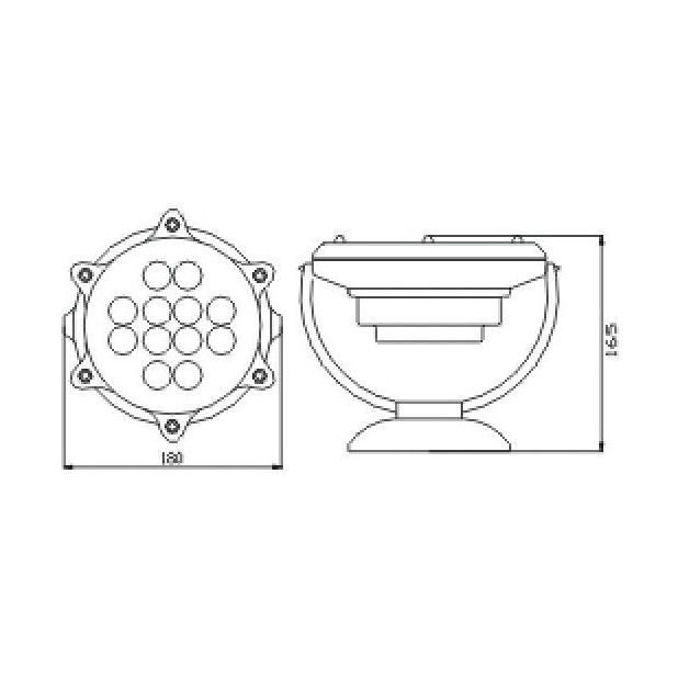 1320LM 12W 90 Degree RGB LED Underwater Lights For Swimming Pool 2