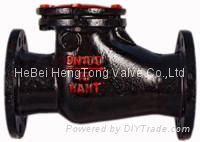 Swing start check valve