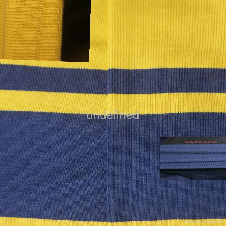 KNITTING COMBING YARN DYED STRIPE PURE COTTON JERSEY