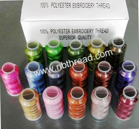 100% Polyester Embroidery Thread 75D/2,120D/2 2