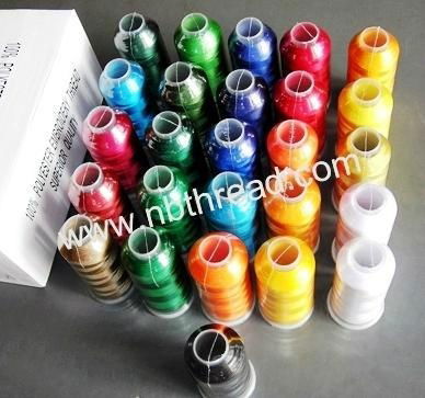  Polyester Trilobal Embroidery Thread Ready for Cone Dye 2