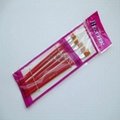 New 6 Pcs Red Bristles Paint Brushes For Artist Supplies 3